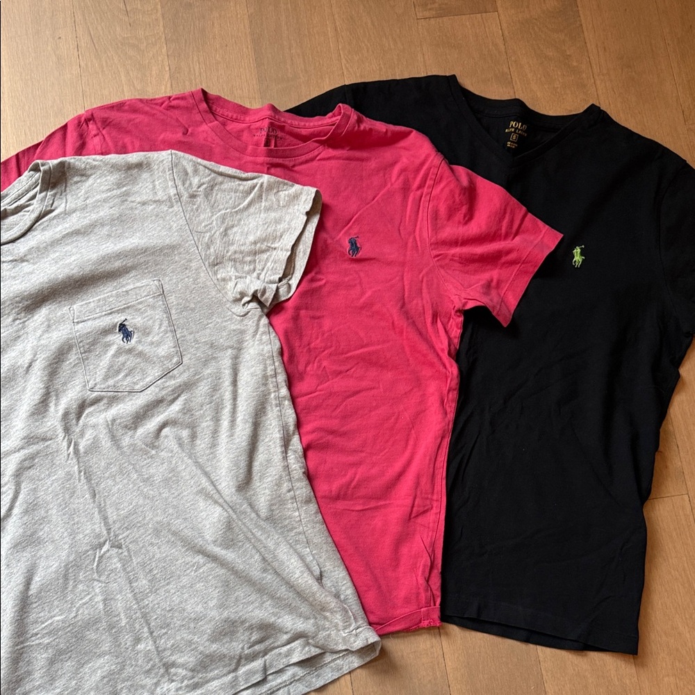 Polo Ralph Lauren short sleeve tees Mens Small Lot Of 3